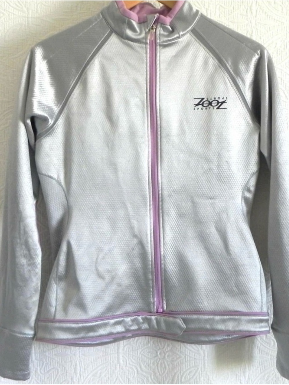 Zoot Silver Jacket with Pink Trim - Women's Bomber